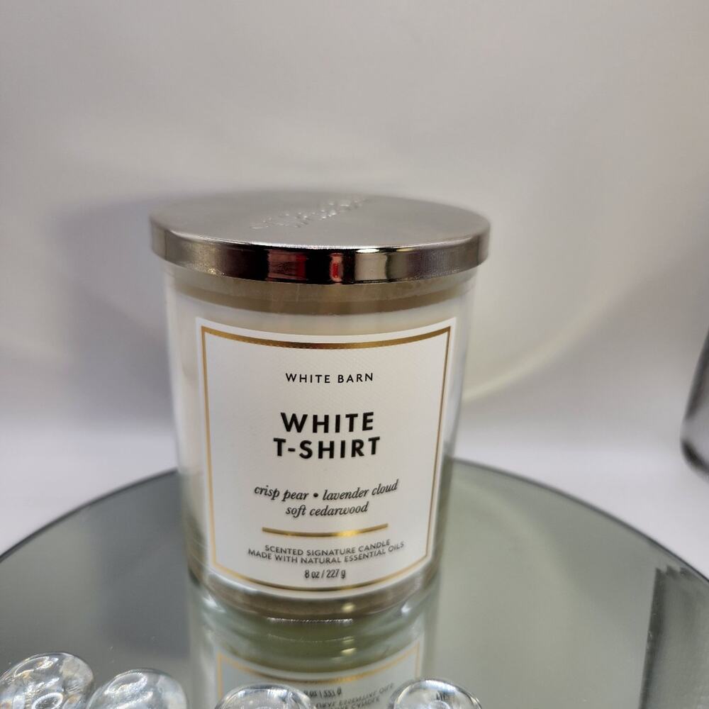 White T-Shirt single wick candle